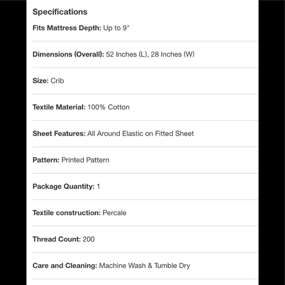 Cloud Island Crib Fitted Sheet (NWT) - Picture 6 of 6